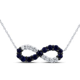 1/8CTW-DIA P1 3/8CTW RD-BS NAT GEM GIFT INFINITY NECKLACE (18 INCH)